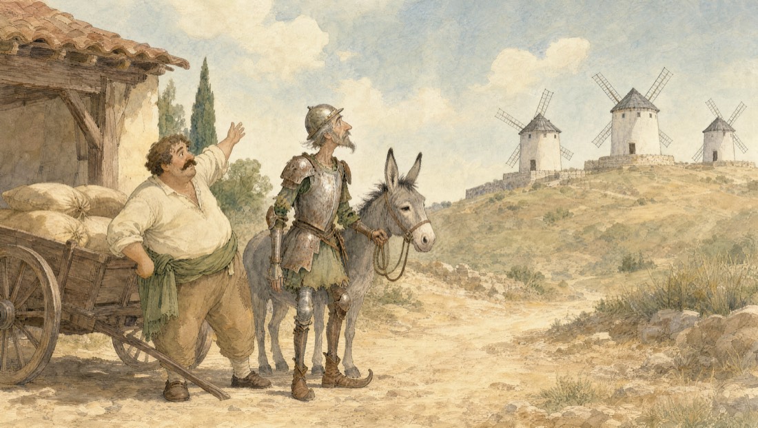 Don Quixote, pages 6–7