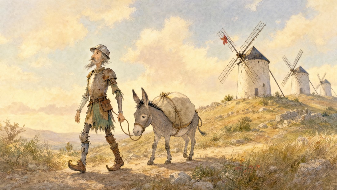 Don Quixote, pages 28–29