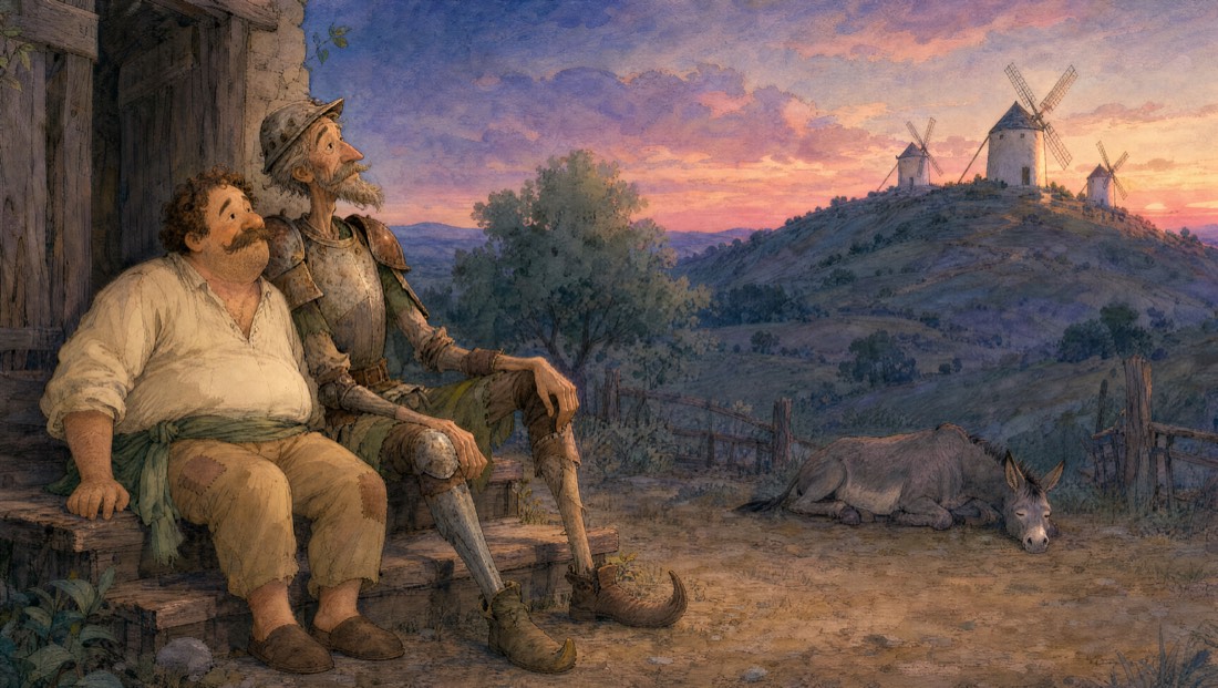 Don Quixote, pages 34–35